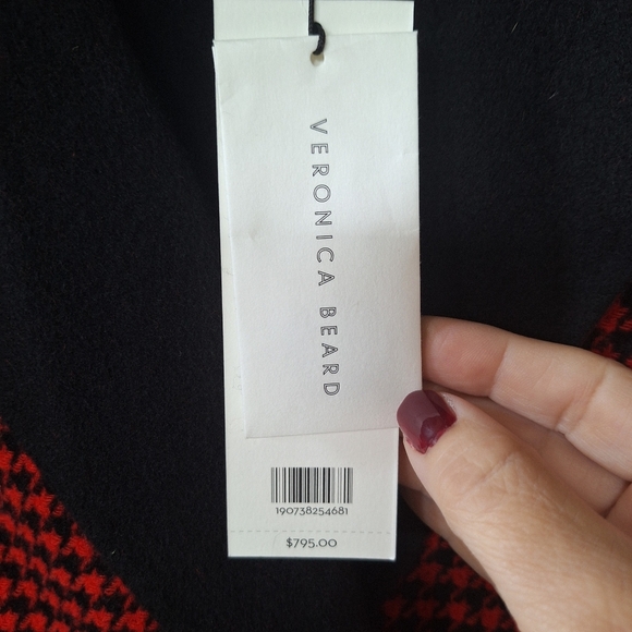 NWT Veronica Beard Senna Coat Wool/Cashmere Houndstooth Womens size 00 - Picture 3 of 9